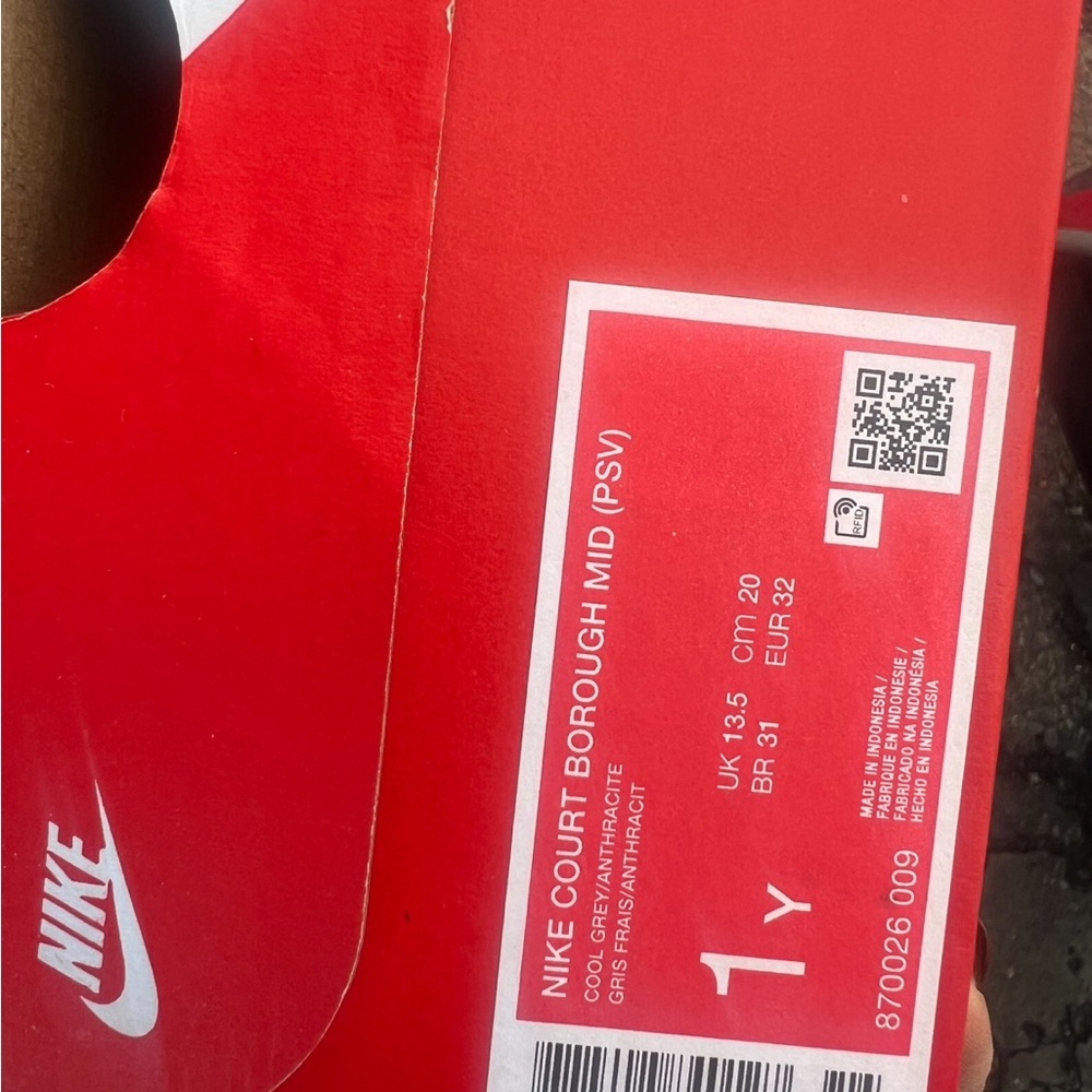 Nike Kids Gray and White Sneakers - Picture 2 of 2